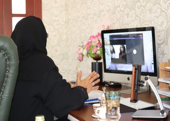 A meeting was held between the Humaid Charitable Foundation for Retinopathy and the Community Contributions Authority -Ma'an