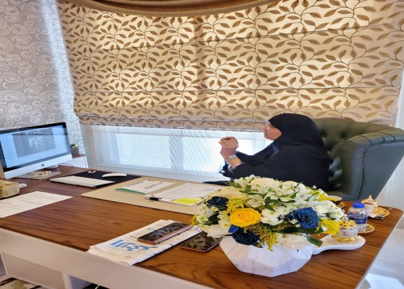 A meeting was held through Zoom with Dr. Maryam Matar, Chairman of the Emirates  